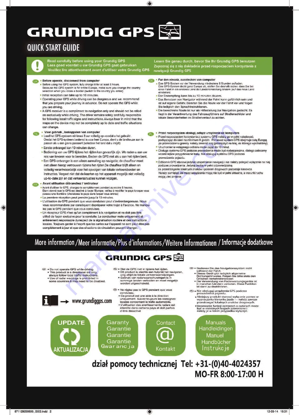 Grundig GPS M10 Quick Start Manual Download Page 1