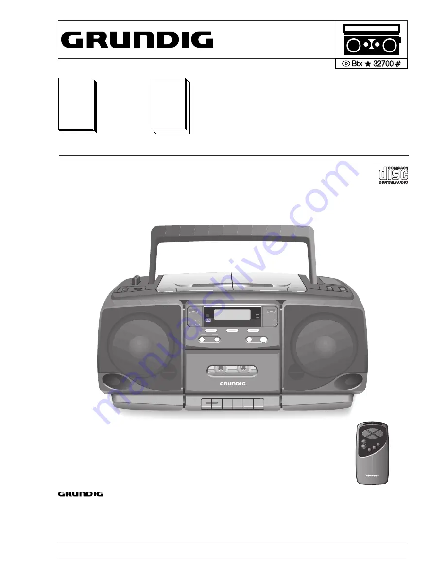 Grundig K-RCD 500 Service Manual Download Page 1