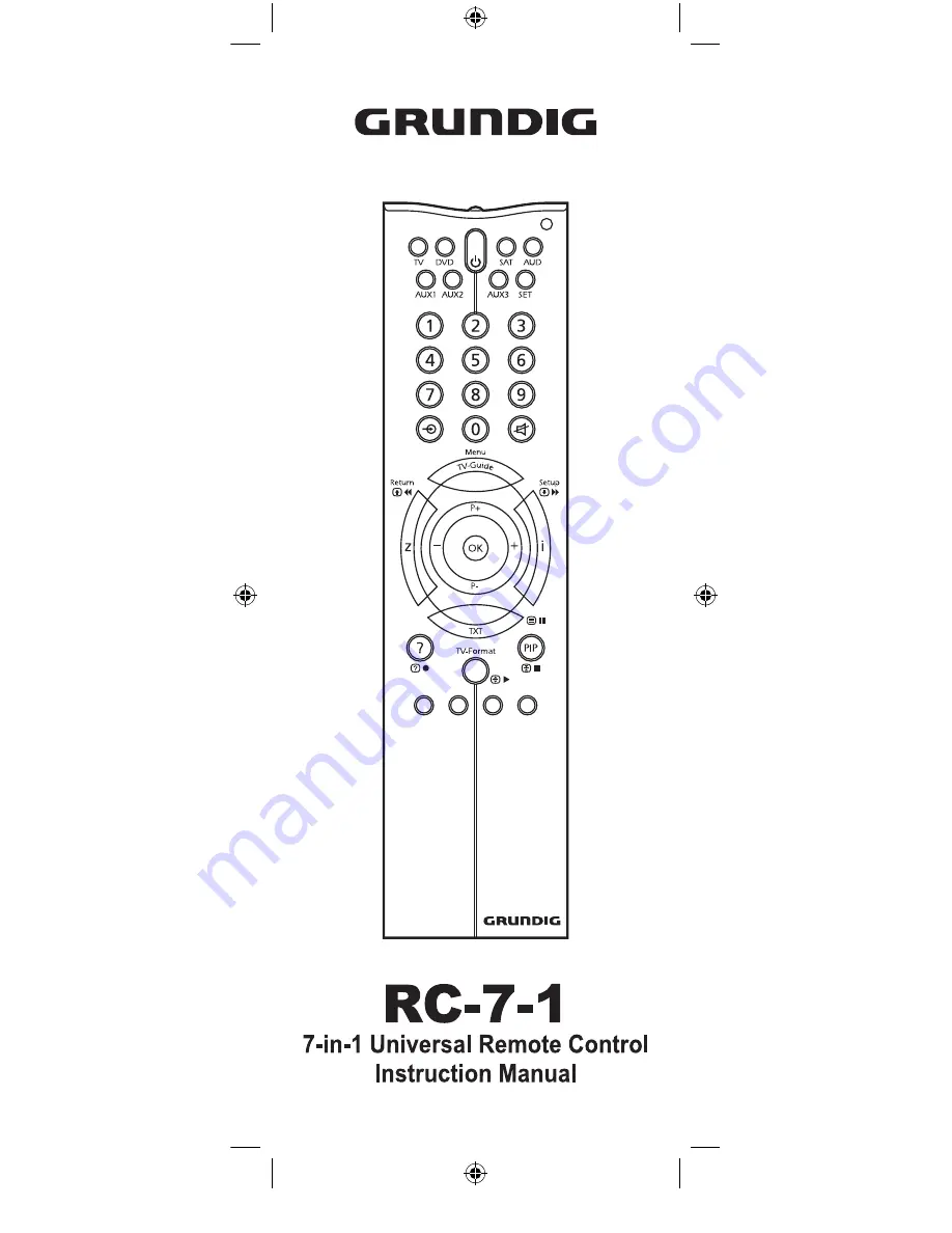 Grundig RC-7-1 Скачать руководство пользователя страница 1