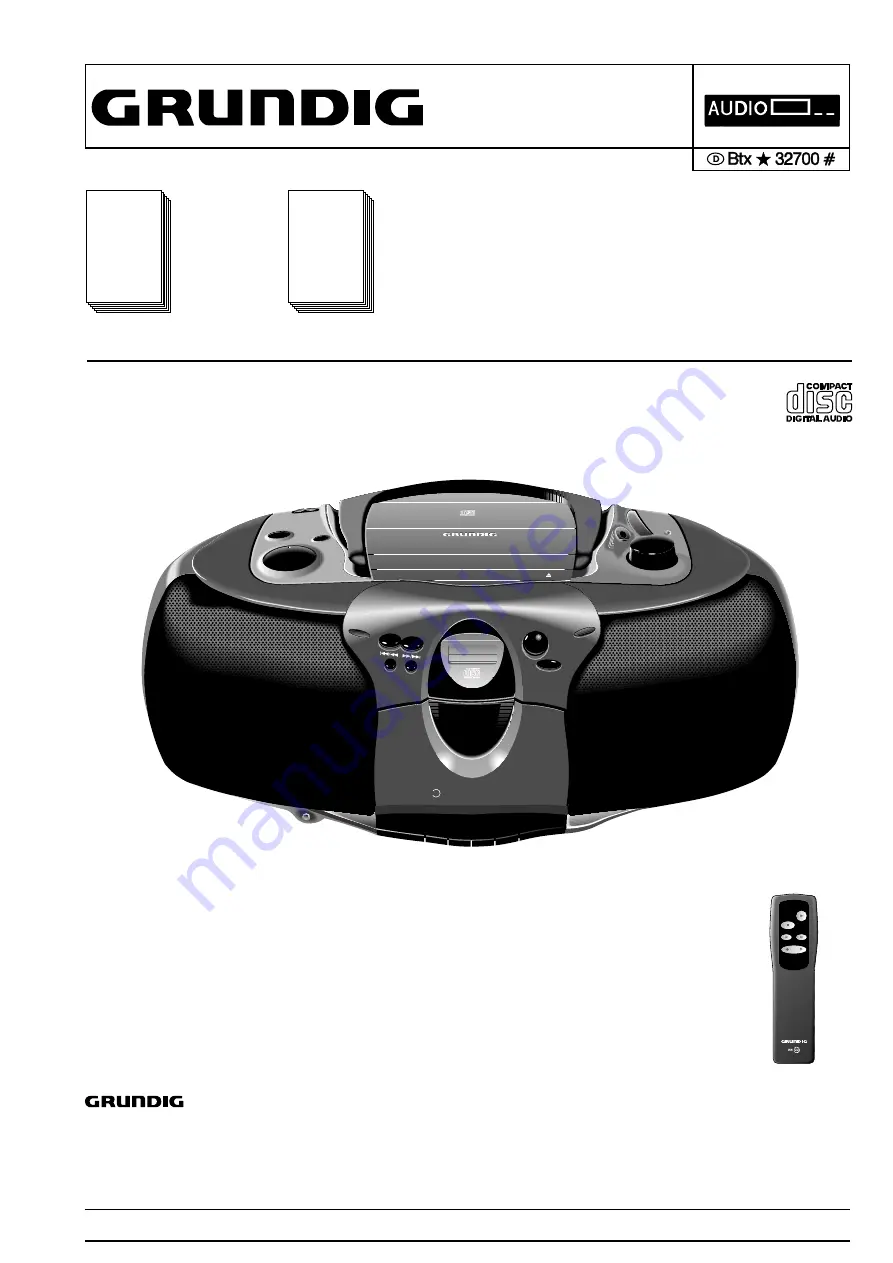 Grundig RR 620 CD Service Manual Download Page 1