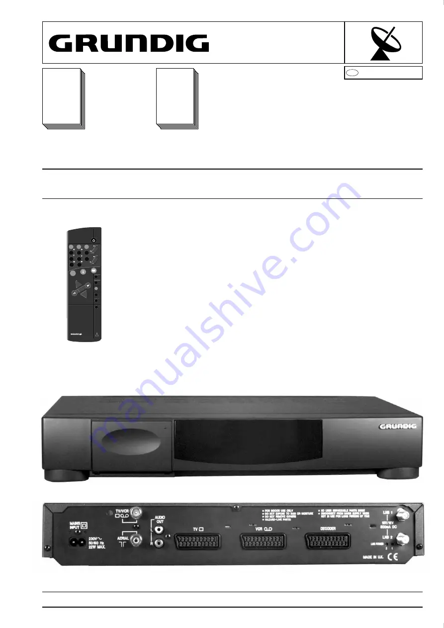 Grundig STE 1000 Service Manual Download Page 1