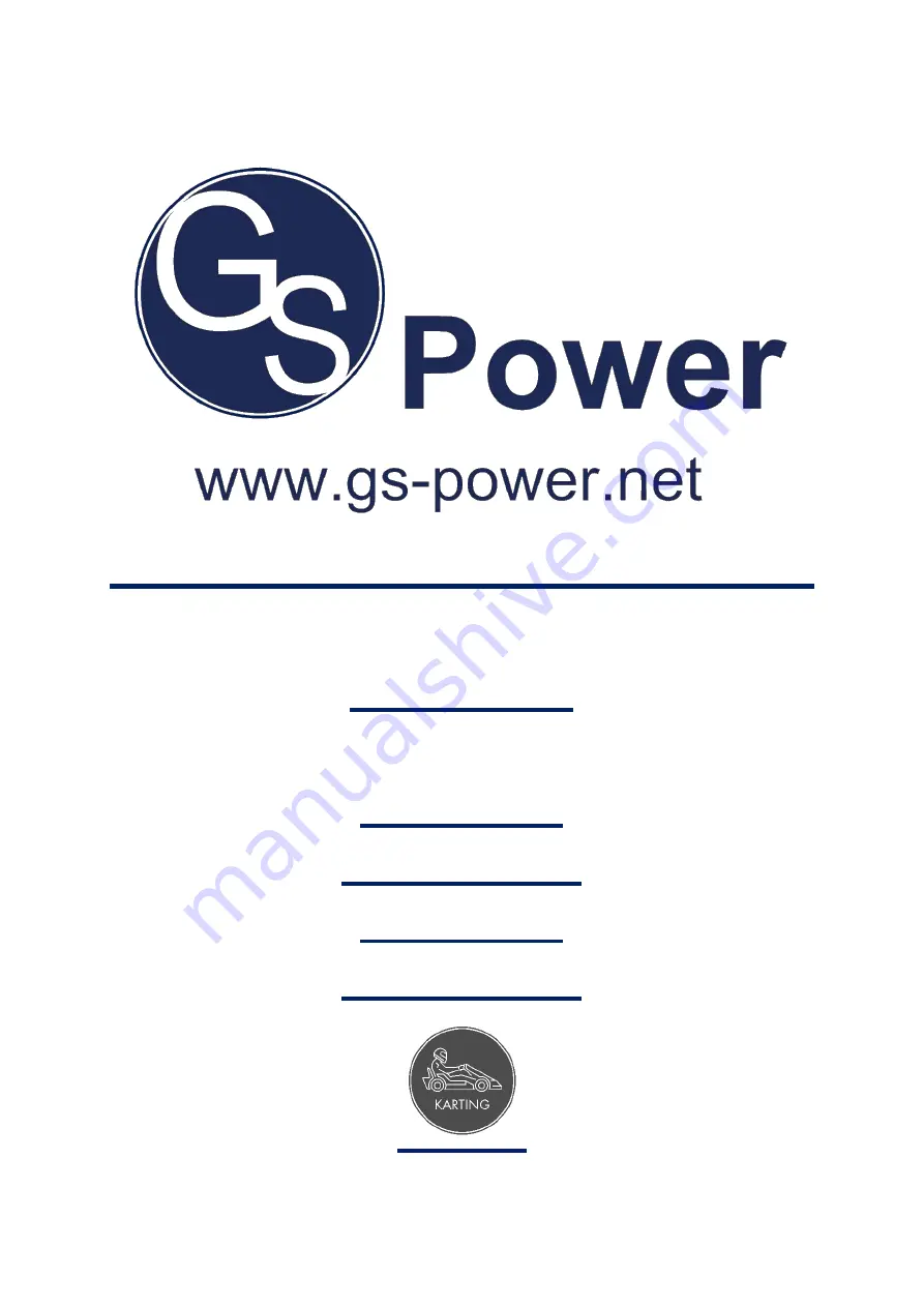 GS-POWER GS-12V3Ah User Manual Download Page 1