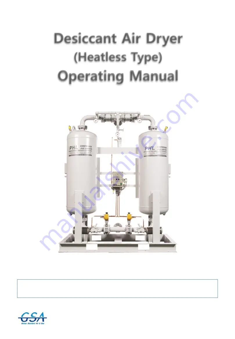 GSA Desiccant Operating Manual Download Page 1