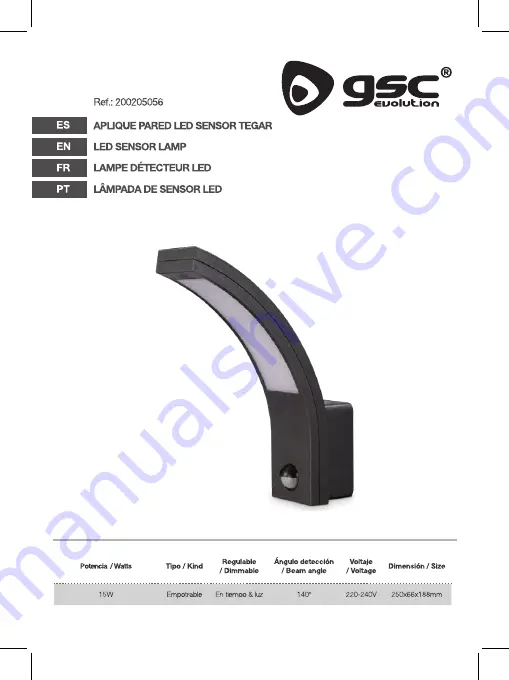 GSC 200205056 Manual Download Page 1