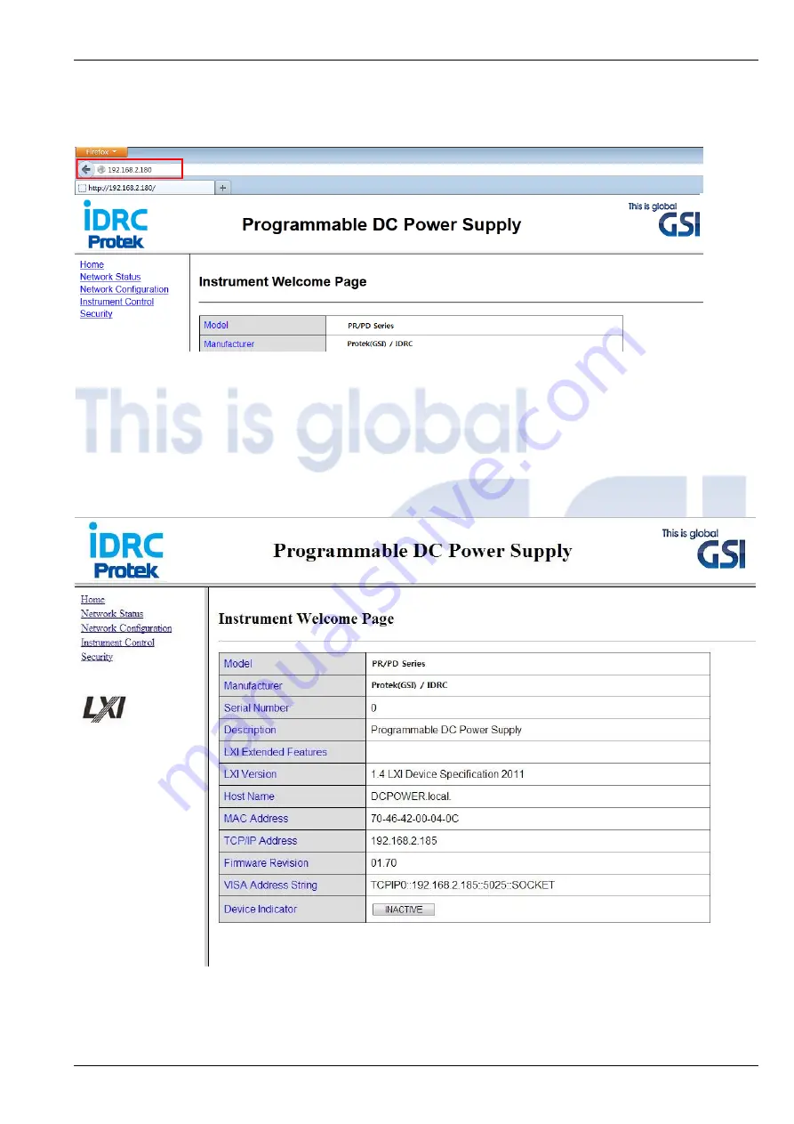 GSi Protek PD Series User Manual Download Page 61