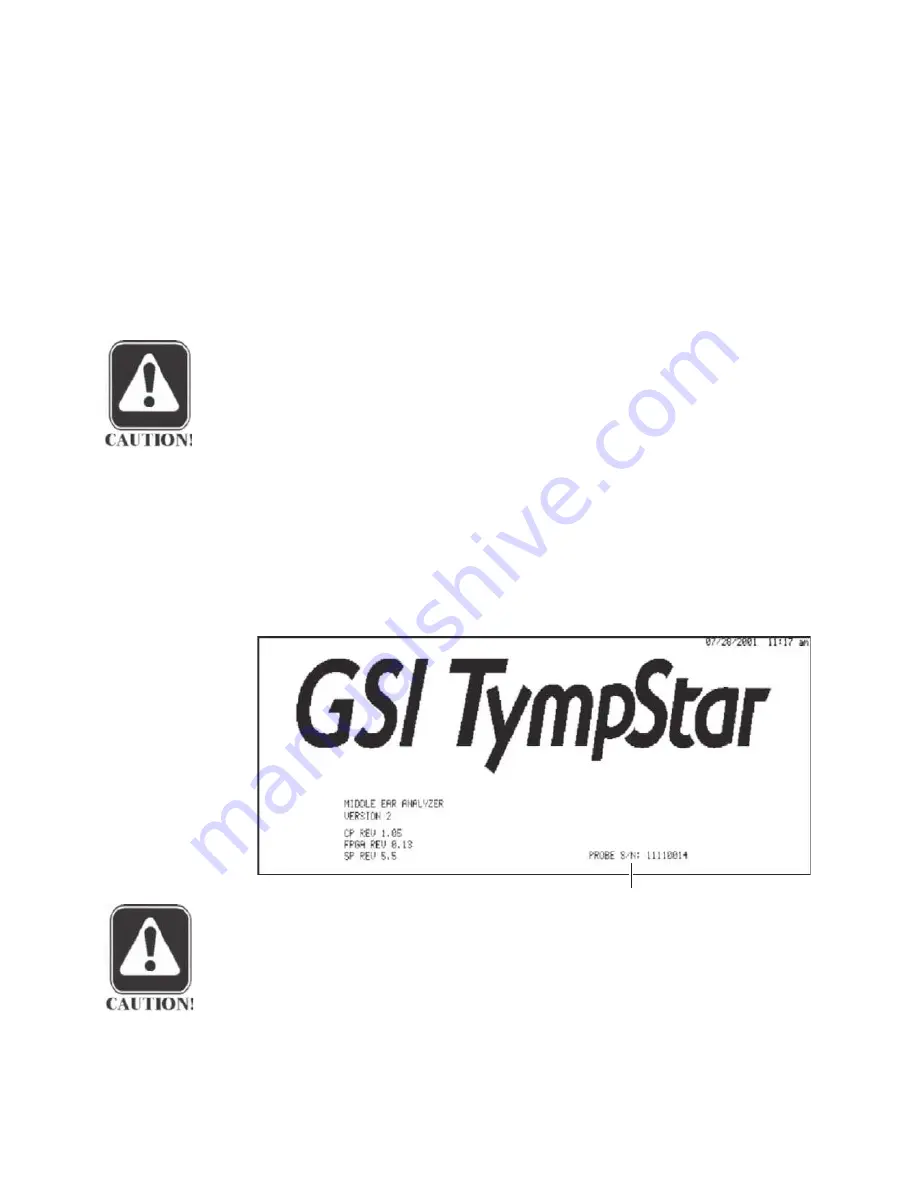 GSi TYMPSTAR 1 Service Manual Download Page 98