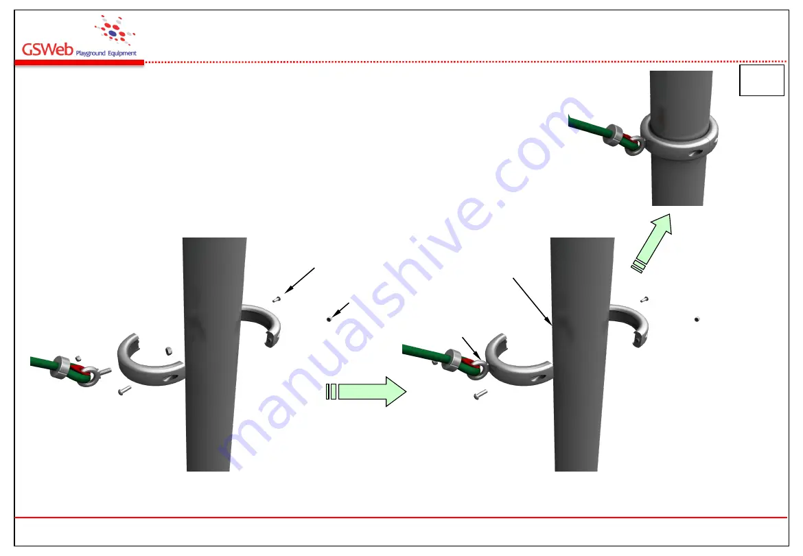 GSWeb Playground Equipment GS-PD8003 Installation Manual Download Page 9