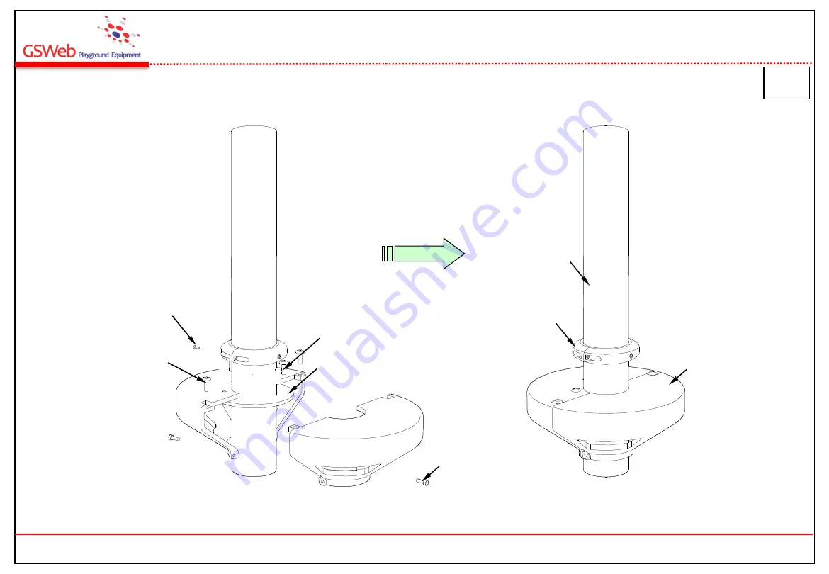 GSWeb Playground Equipment GS-PD8003 Installation Manual Download Page 10