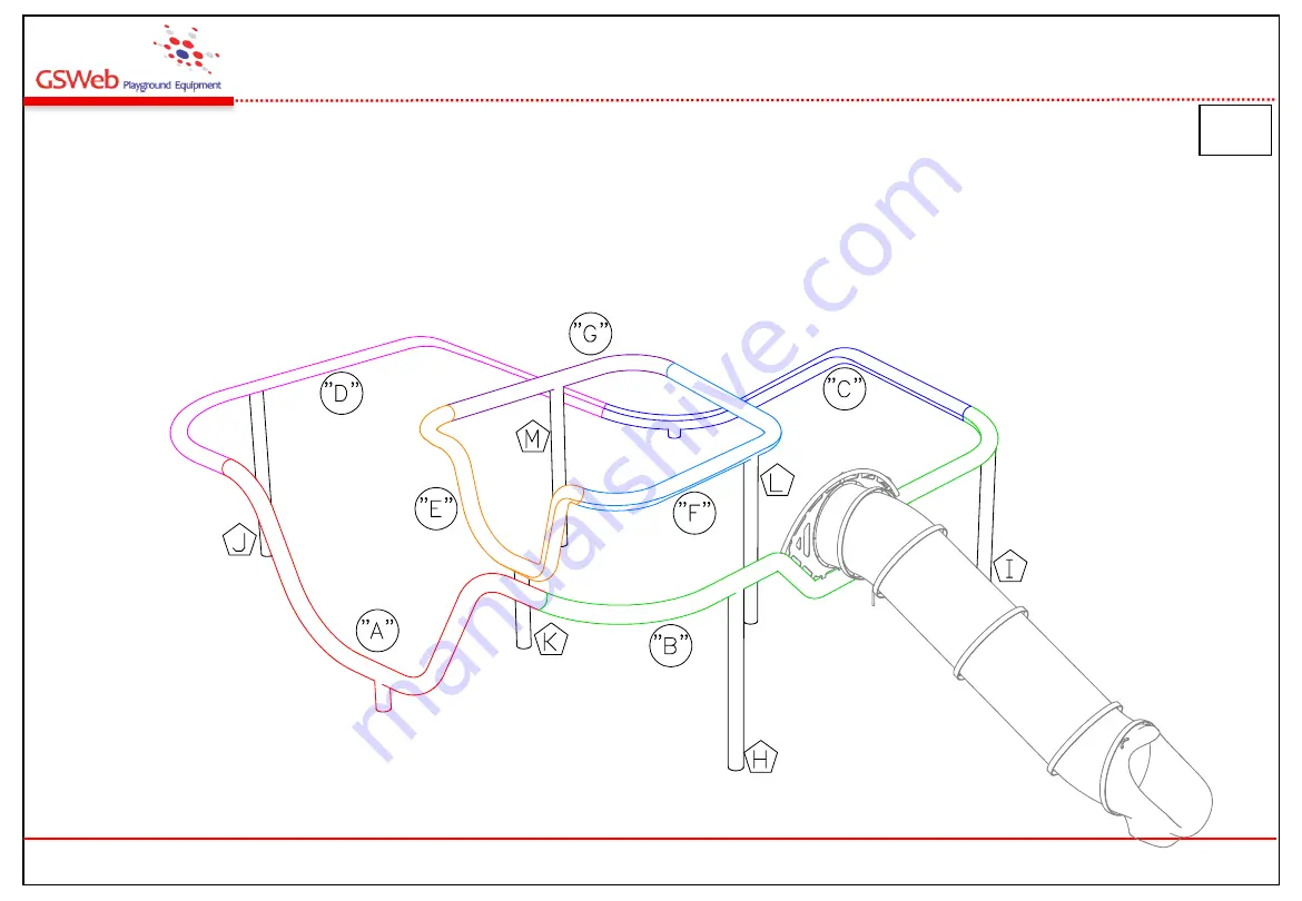 GSWeb Playground Equipment GS-RH112 Installation & Maintenance Instructions Manual Download Page 3