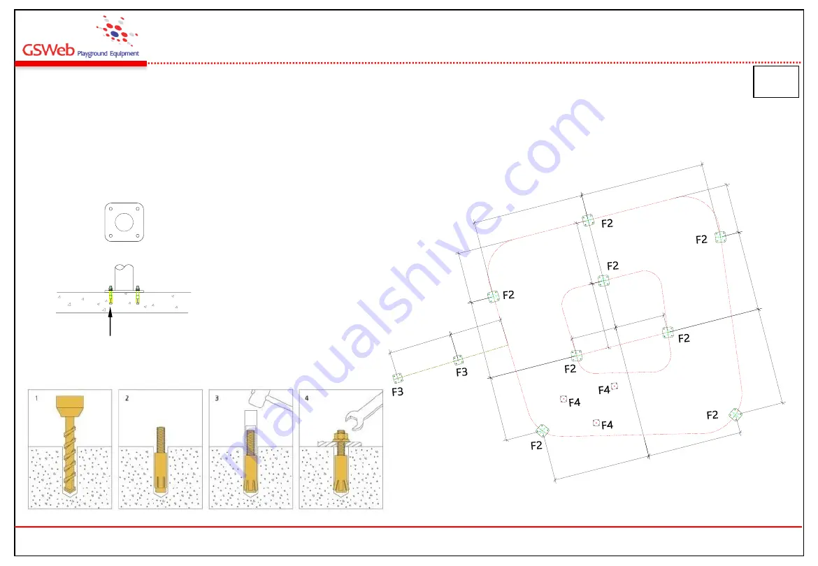 GSWeb Playground Equipment GS-RH112 Installation & Maintenance Instructions Manual Download Page 5