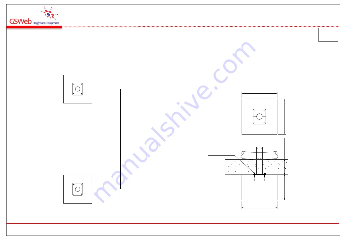 GSWeb Playground Equipment GS-RH115 Installation & Maintenance Instructions Manual Download Page 3