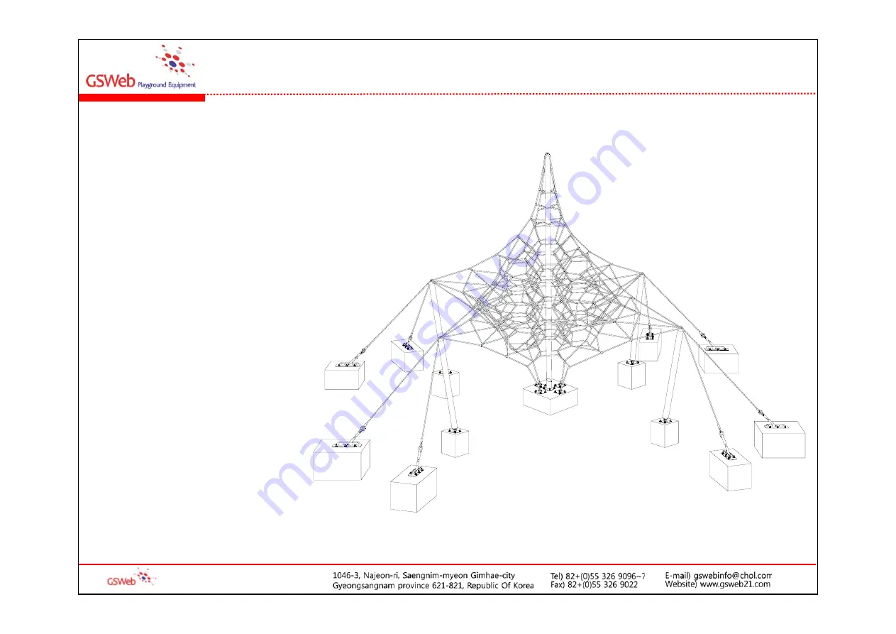 GSWeb Playground Equipment GS-W1004 Installation Manual Download Page 1