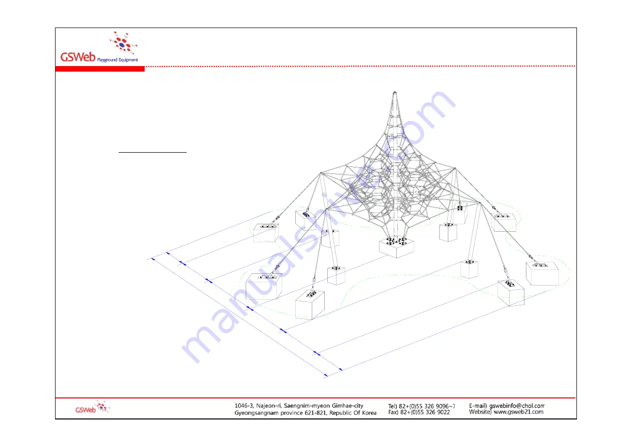 GSWeb Playground Equipment GS-W1004 Installation Manual Download Page 3