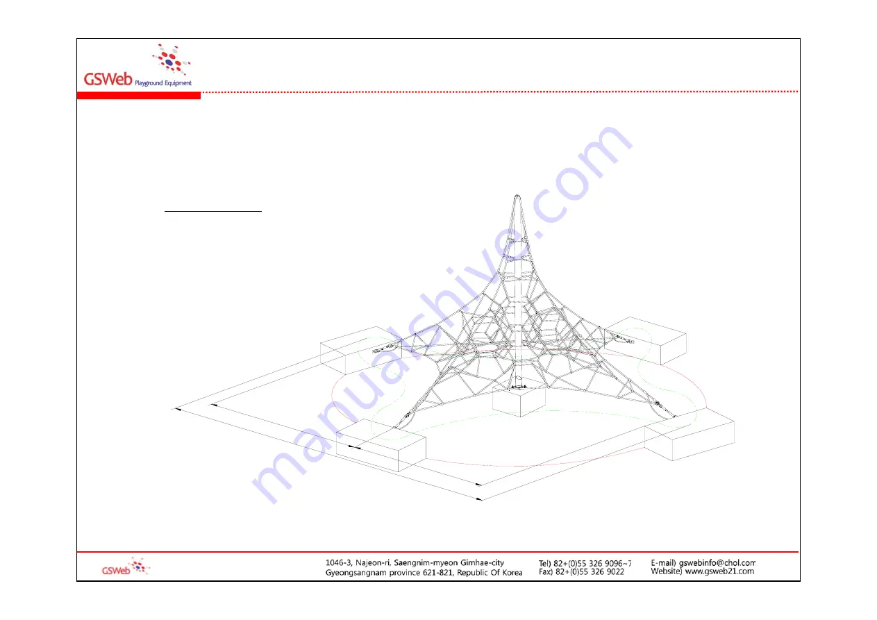 GSWeb Playground Equipment GS-W1006 Installation Manual Download Page 5