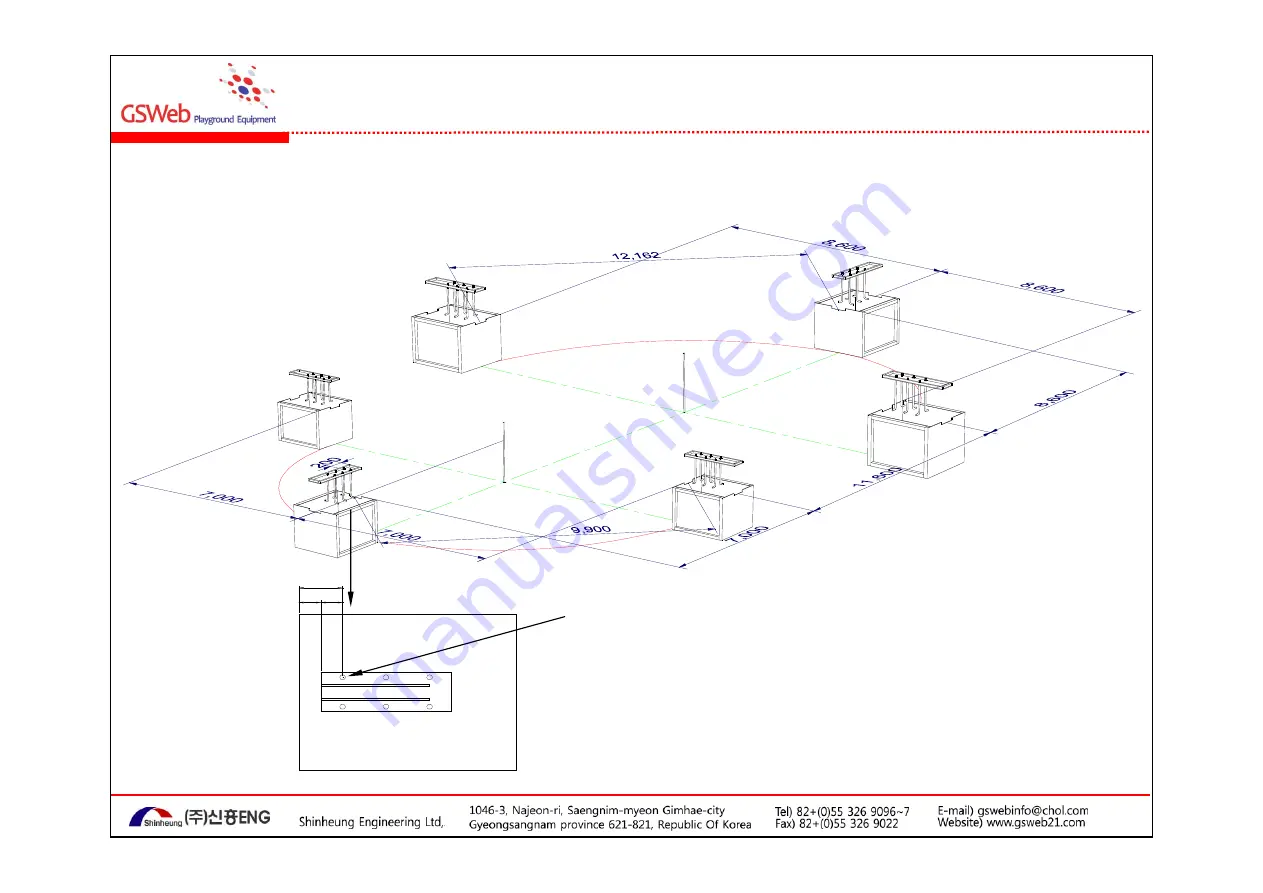 GSWeb Playground Equipment GS-W2003 Installation Manual Download Page 5