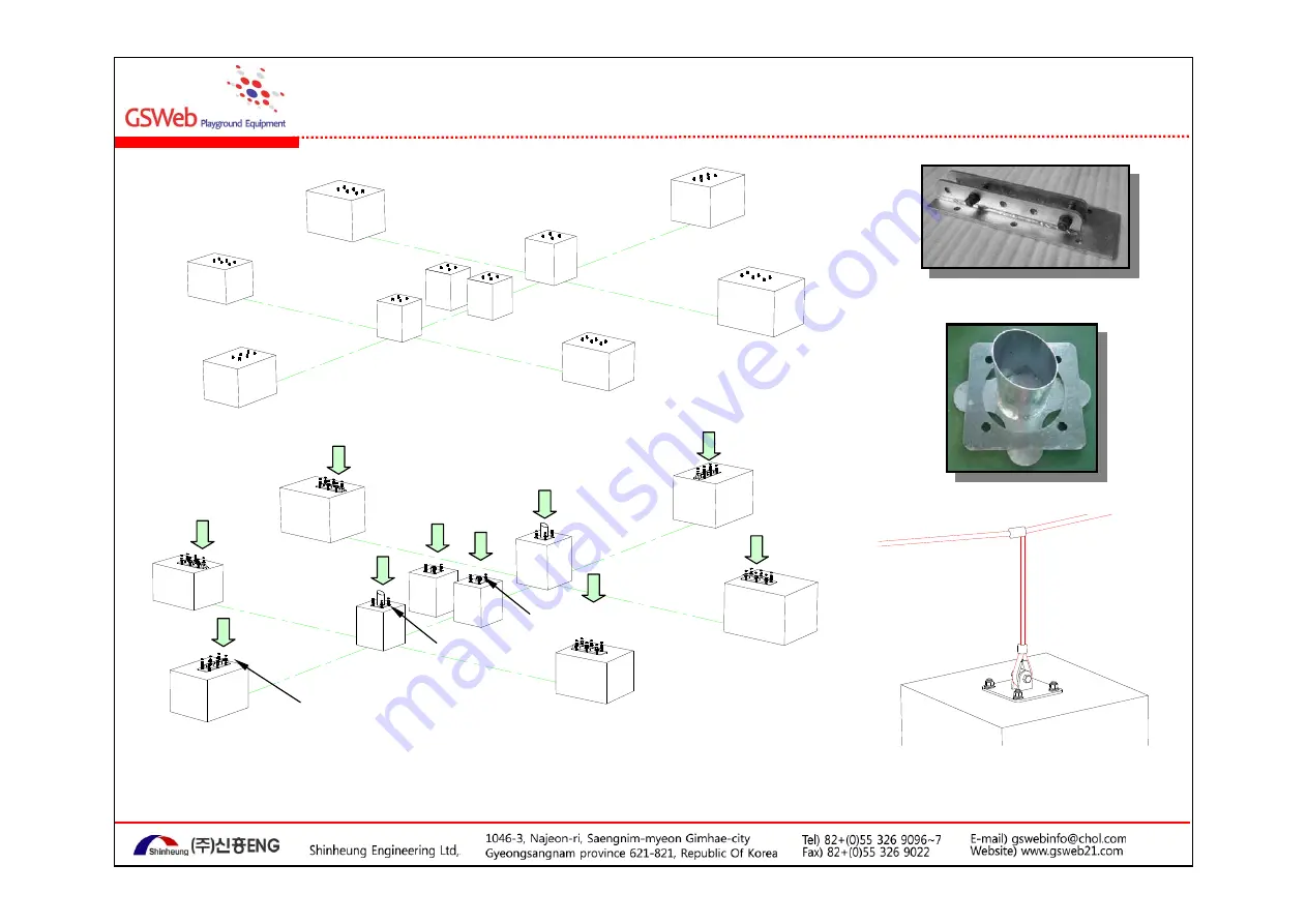 GSWeb Playground Equipment GS-W2003 Installation Manual Download Page 9