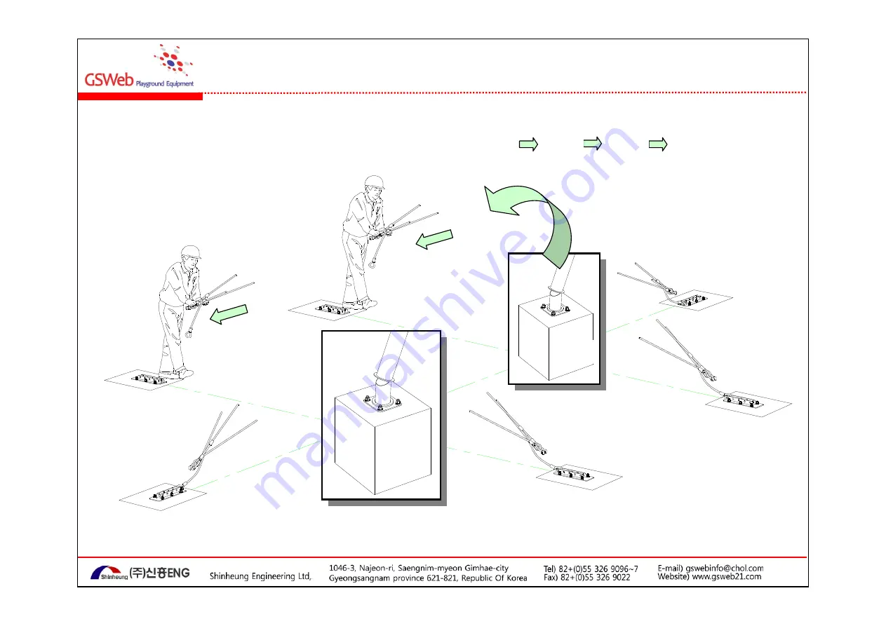 GSWeb Playground Equipment GS-W2003 Installation Manual Download Page 13