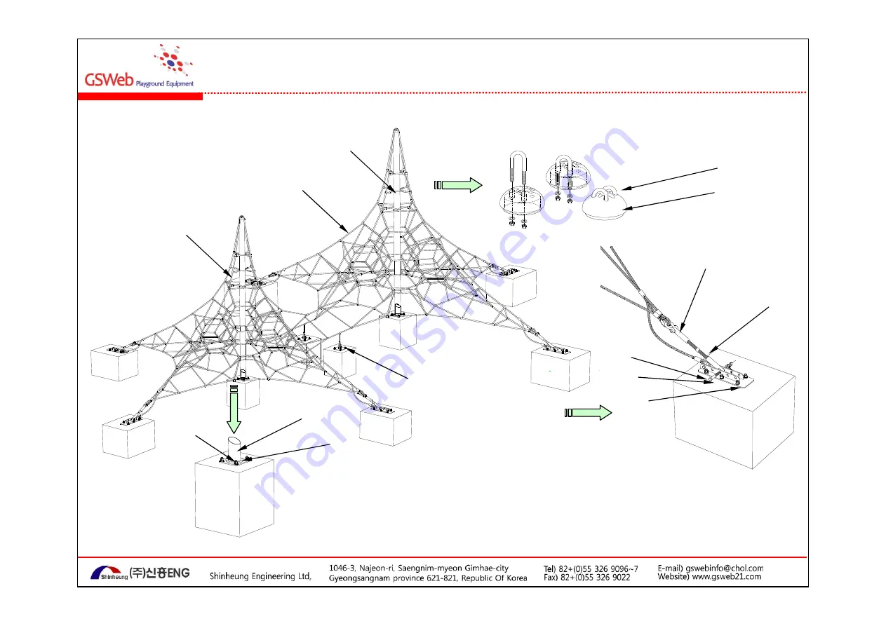 GSWeb Playground Equipment GS-W2003 Installation Manual Download Page 17