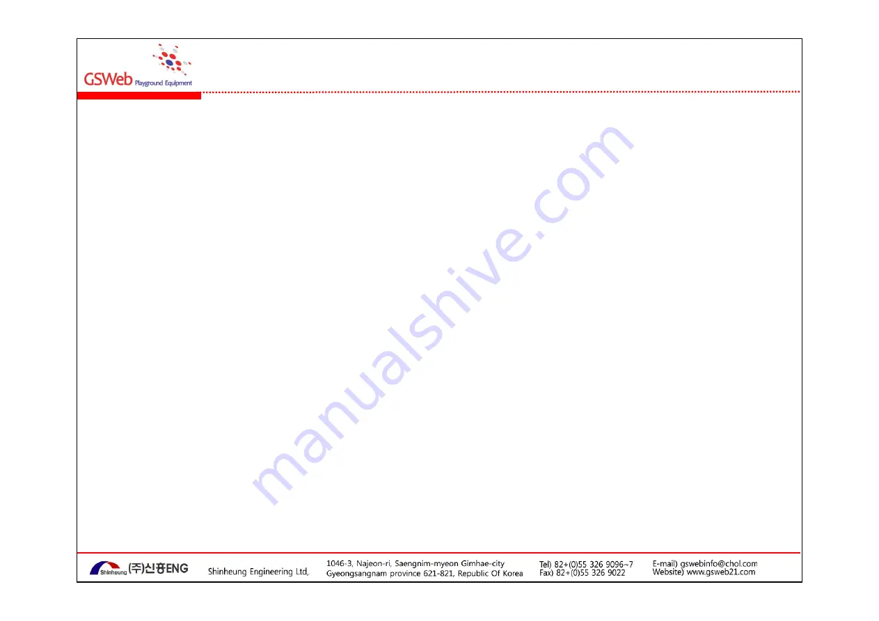 GSWeb Playground Equipment GS-W2003 Installation Manual Download Page 19