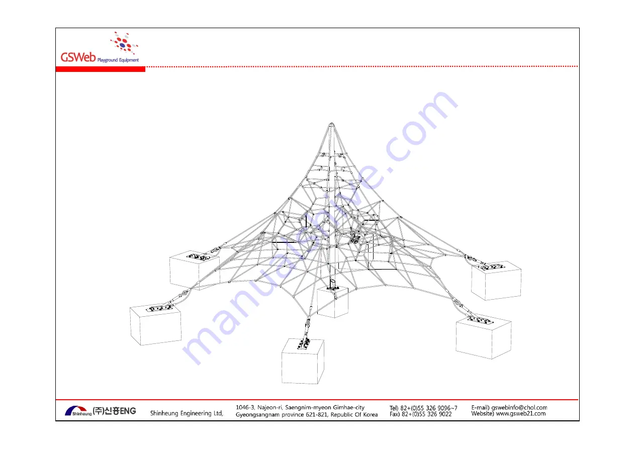 GSWeb Playground Equipment GS-W6002 Installation Manual Download Page 1