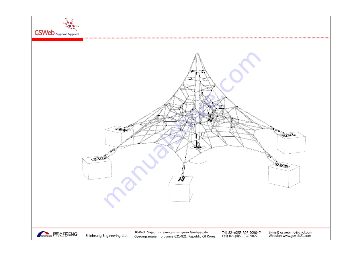 GSWeb Playground Equipment GS-W6002 Installation Manual Download Page 2