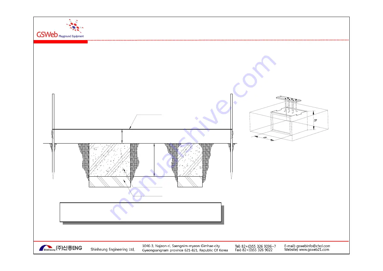 GSWeb Playground Equipment GS-W6002 Installation Manual Download Page 4