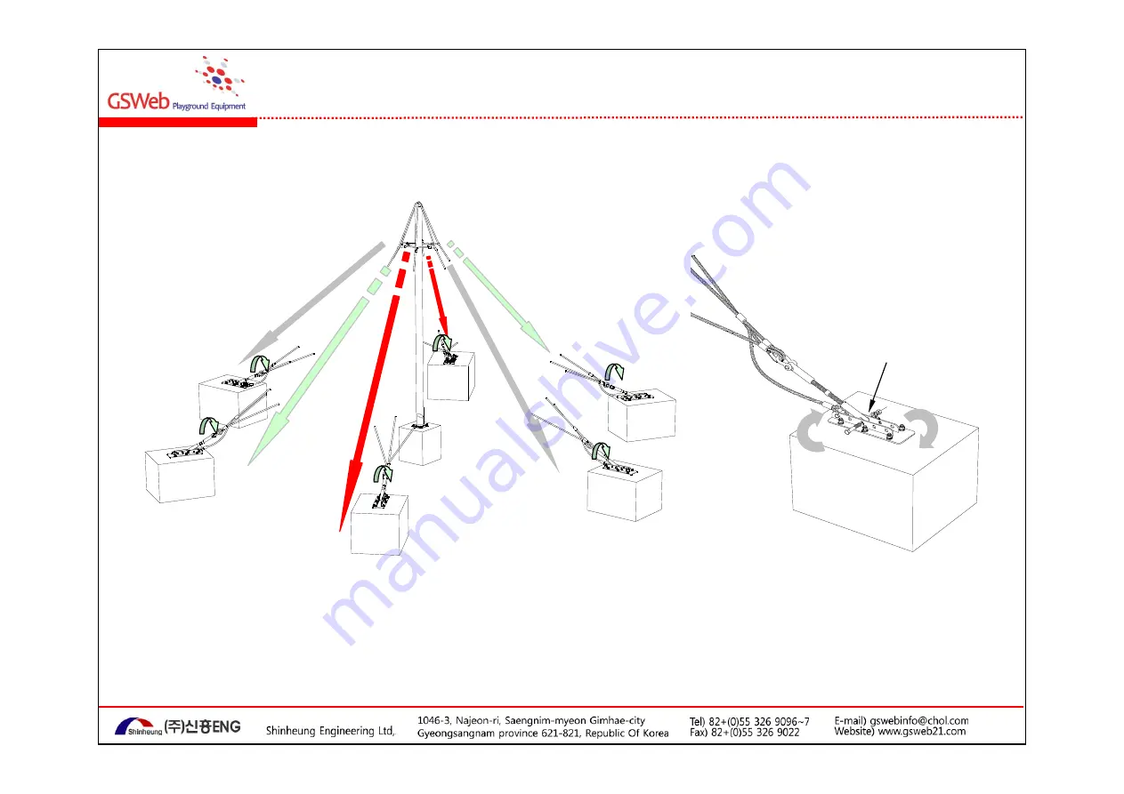 GSWeb Playground Equipment GS-W6002 Installation Manual Download Page 15