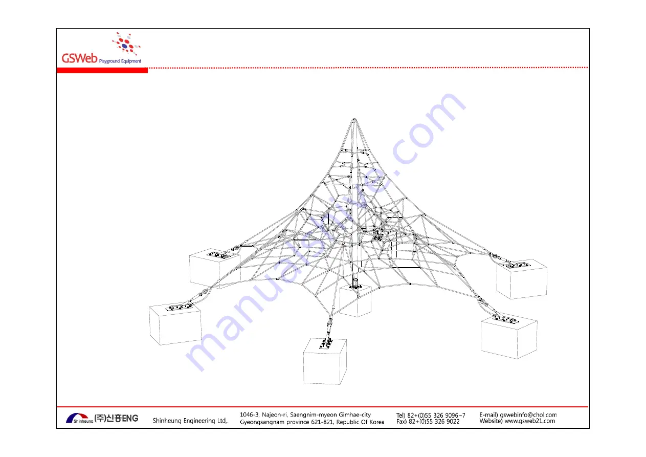 GSWeb Playground Equipment GS-W6002 Installation Manual Download Page 16