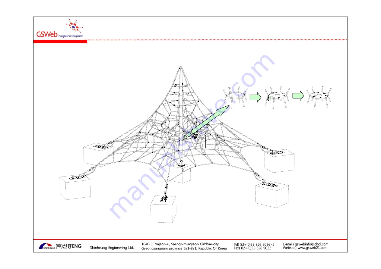 GSWeb Playground Equipment GS-W6002 Installation Manual Download Page 18