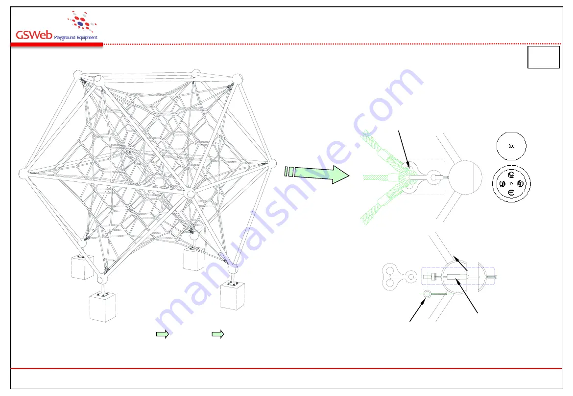 GSWeb Playground Equipment GS-W803 Installation Manual Download Page 8