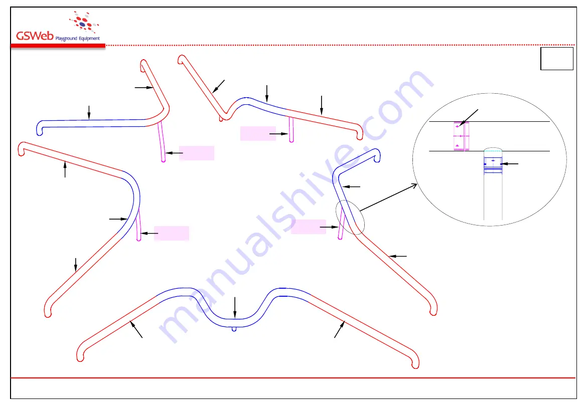 GSWeb Playground Equipment ROLLING HILLS GS-RH105 Скачать руководство пользователя страница 8