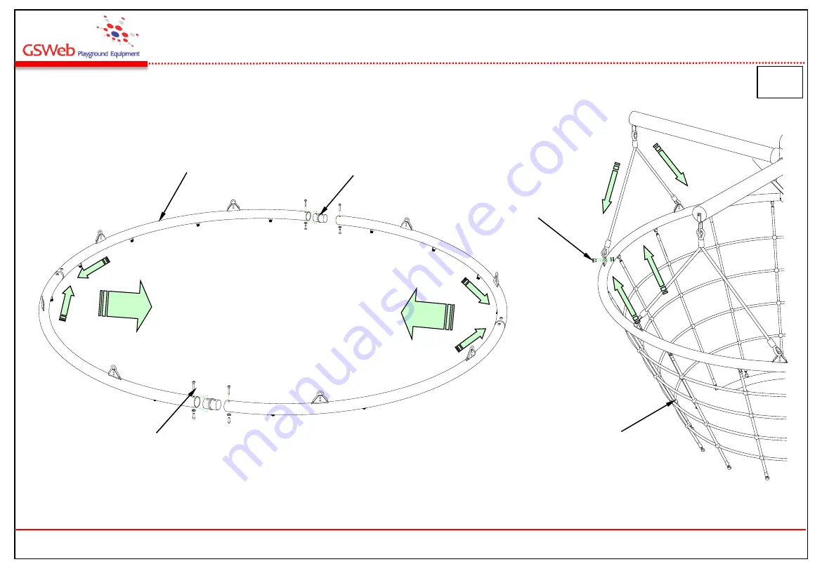 GSWeb Playground Equipment SPACE CRAFT Installation Manual Download Page 9