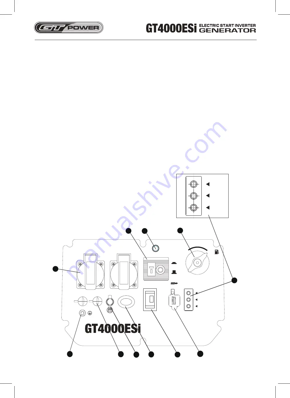 GT POWER GT4000ESi Operating Instructions Manual Download Page 9