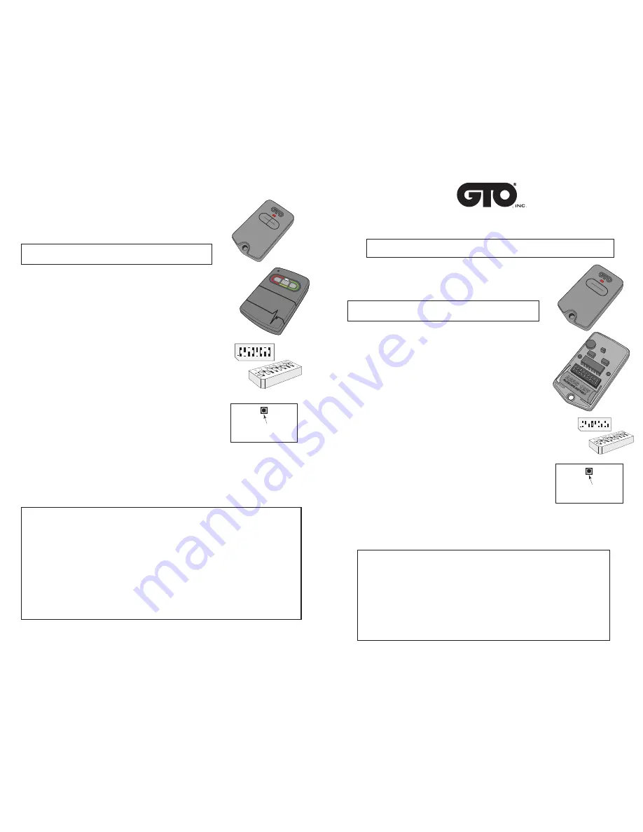 GTO RB741 Reference Manual Download Page 1