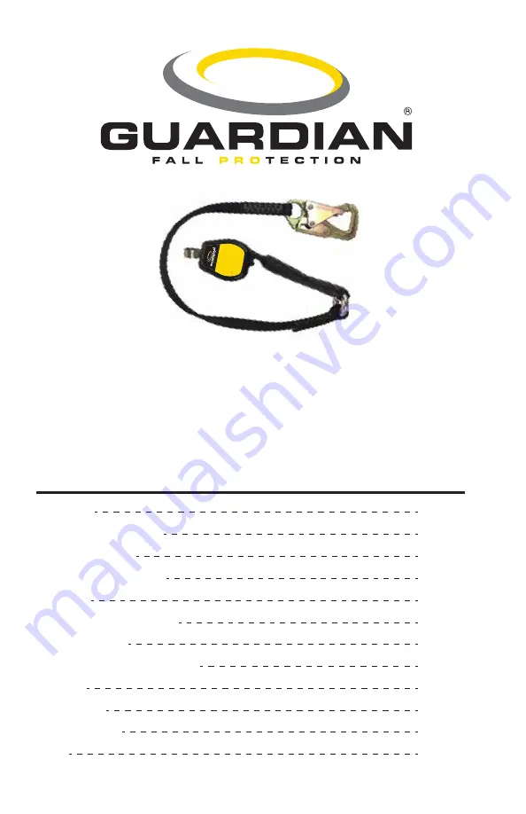 Guardian Fall Protection 32015 Instruction Manual Download Page 1