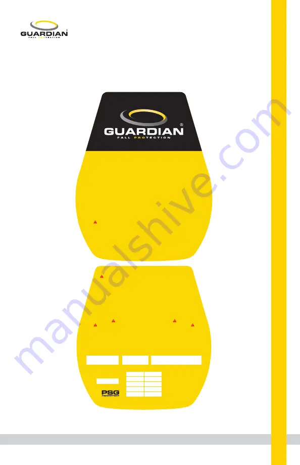 Guardian Fall Protection 32015 Instruction Manual Download Page 12