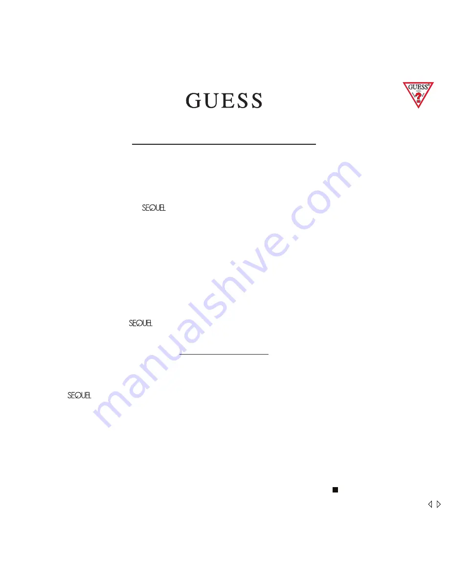 Guess W0016L1 Operating Instructions Manual Download Page 47