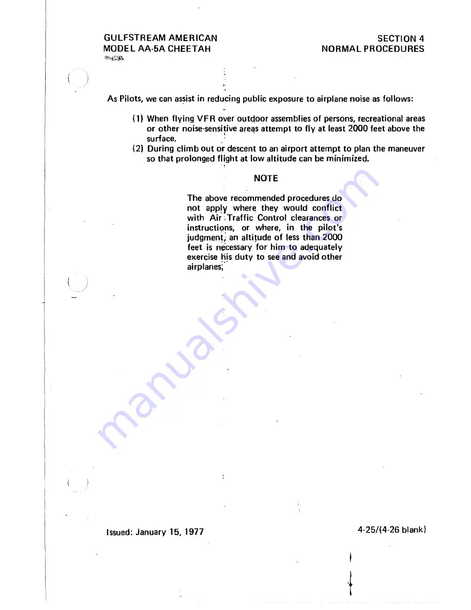 Gulfstream Aerospace 1978 AA 5A CHEETAH Pilot Operating Handbook Download Page 75