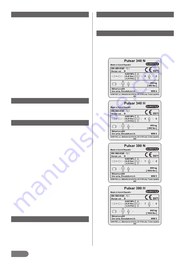 Gumotex PULSAR 340 Скачать руководство пользователя страница 8