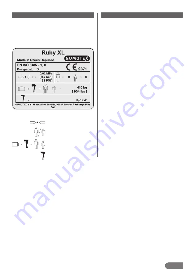 Gumotex Ruby XL User Manual Download Page 9