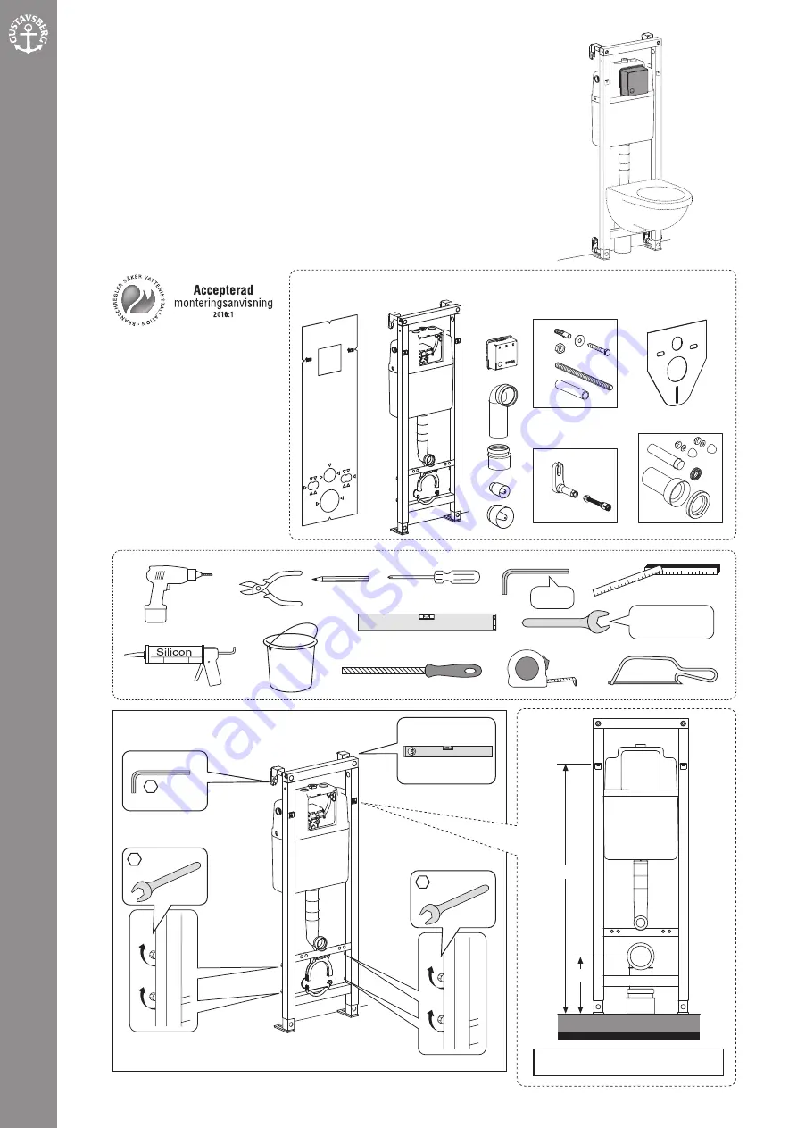 Gustavsberg TRIOMONT XS GB1921102020 Installation Instructions Download Page 1