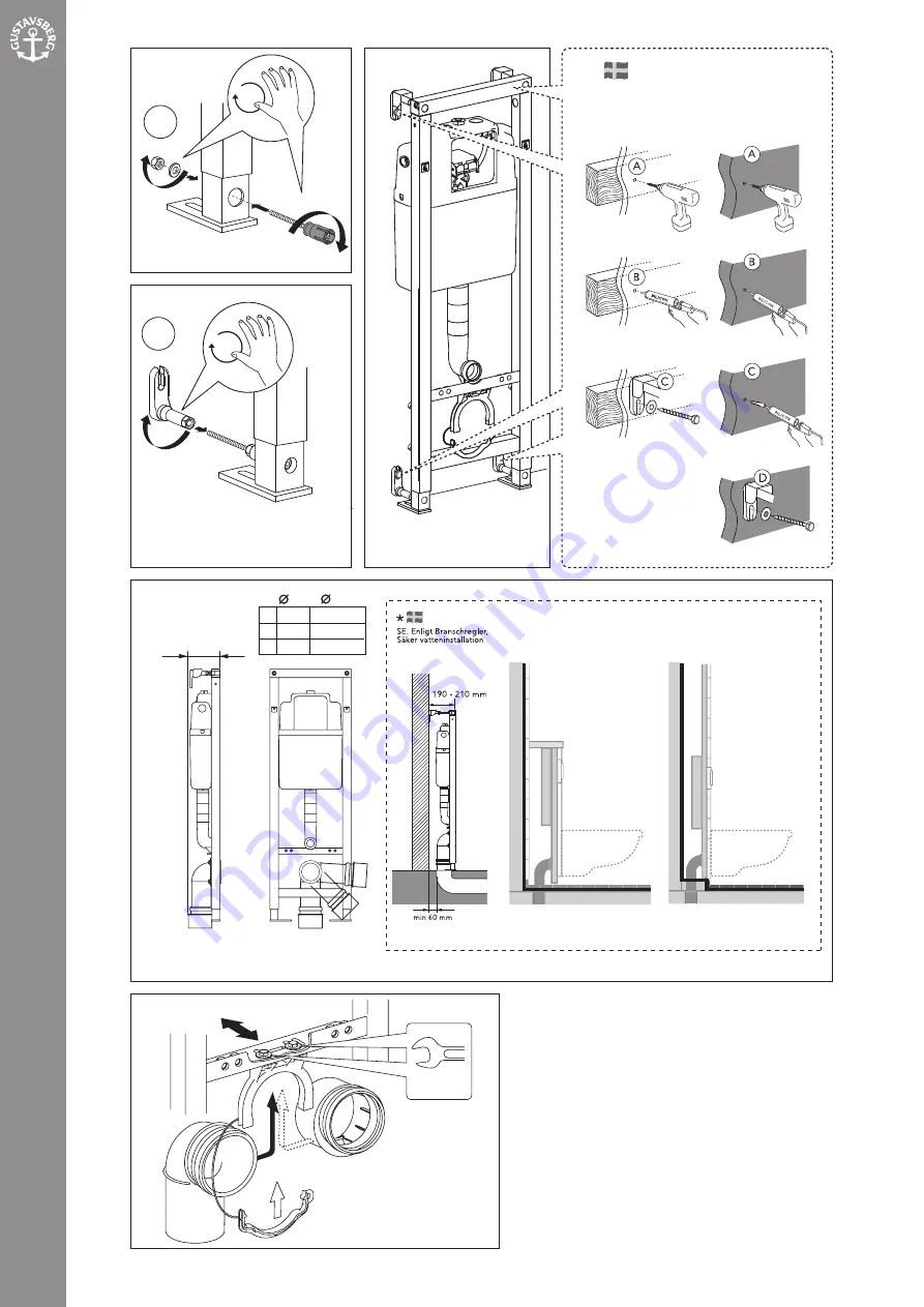 Gustavsberg TRIOMONT XS GB1921102020 Installation Instructions Download Page 2