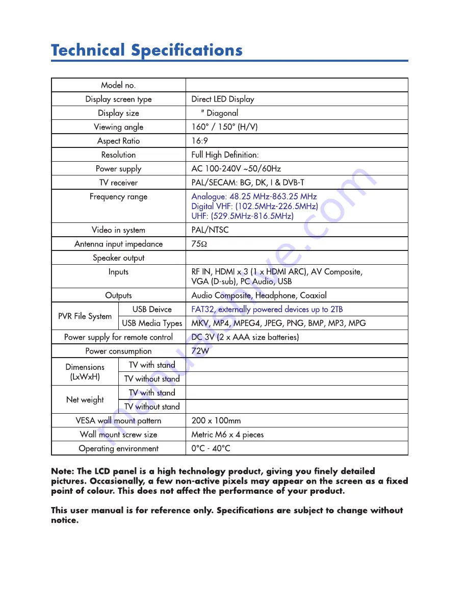 GVA G42TV16 Instruction Manual Download Page 31