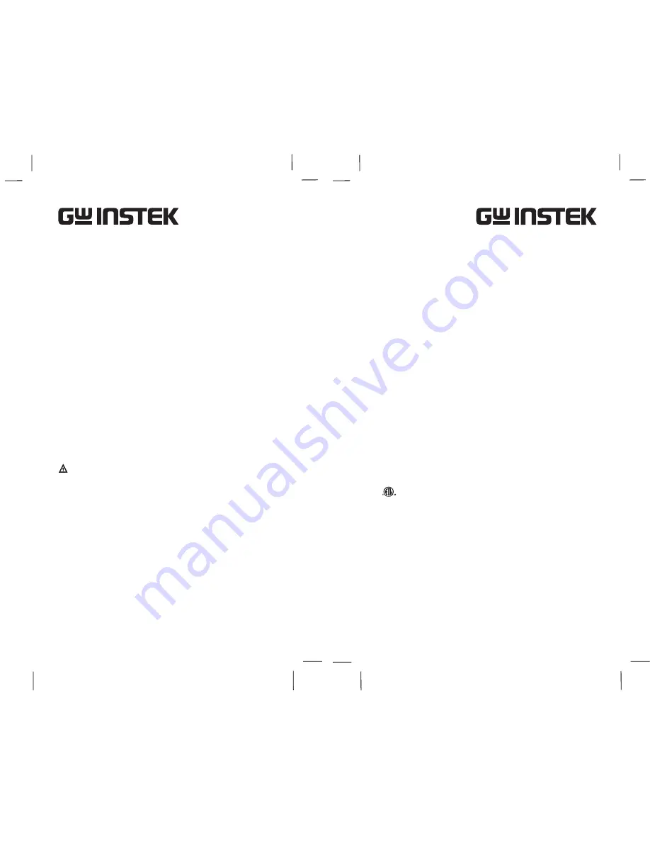 GW Instek GCM-407 User Manual Download Page 3