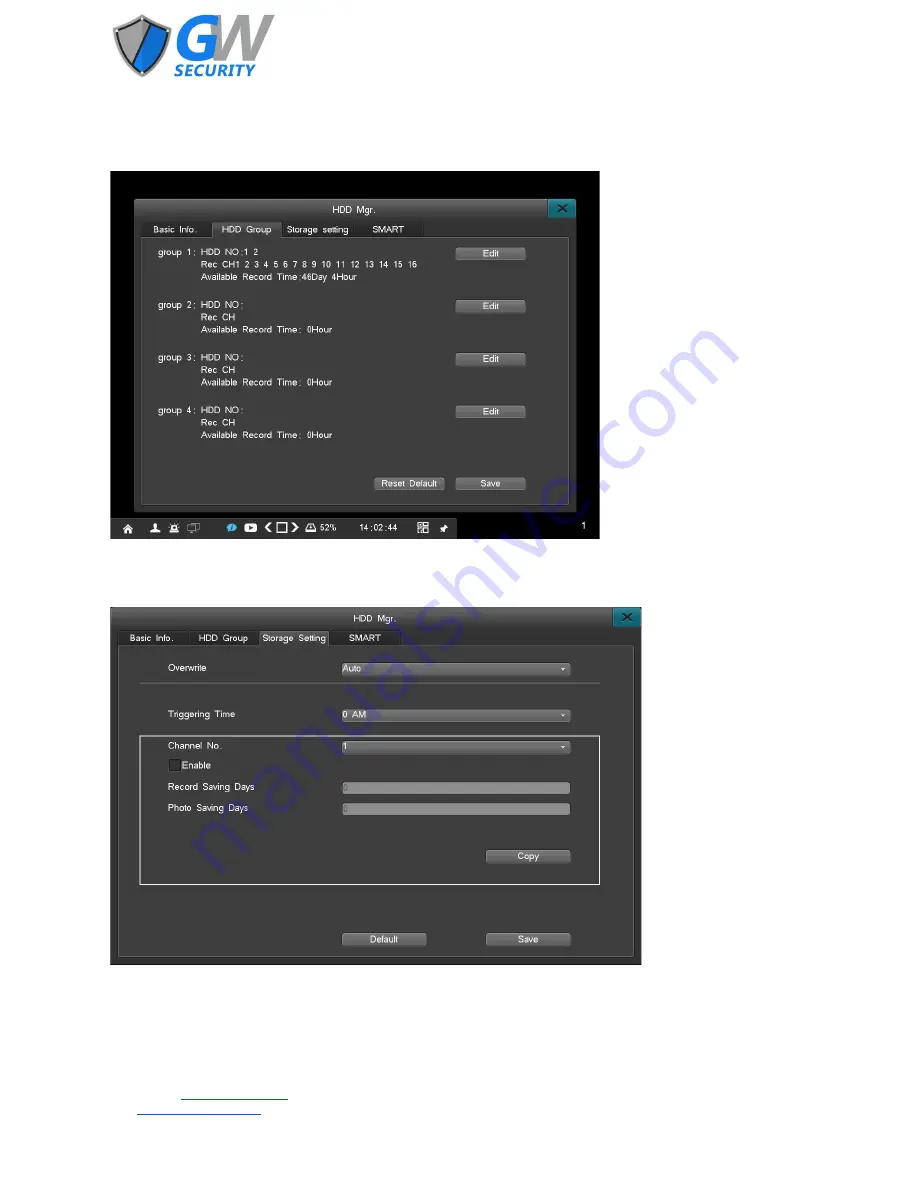 GW Security GW-NVR2208E-8P User Manual Download Page 32