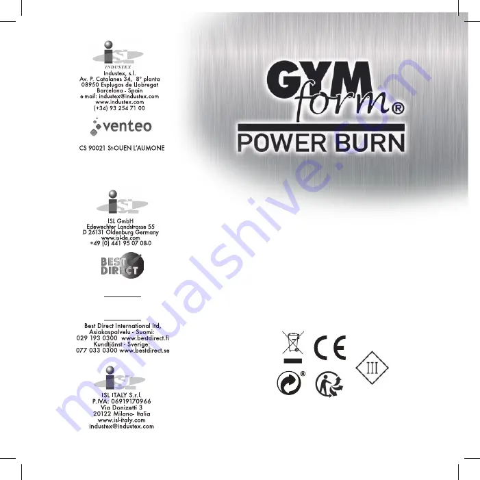 GYM form POWER BURN Скачать руководство пользователя страница 40