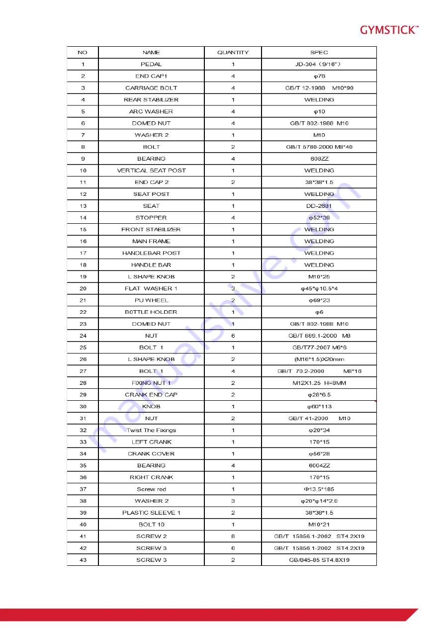 Gymstick FTR7 INDOOR RACER User Manual Download Page 6