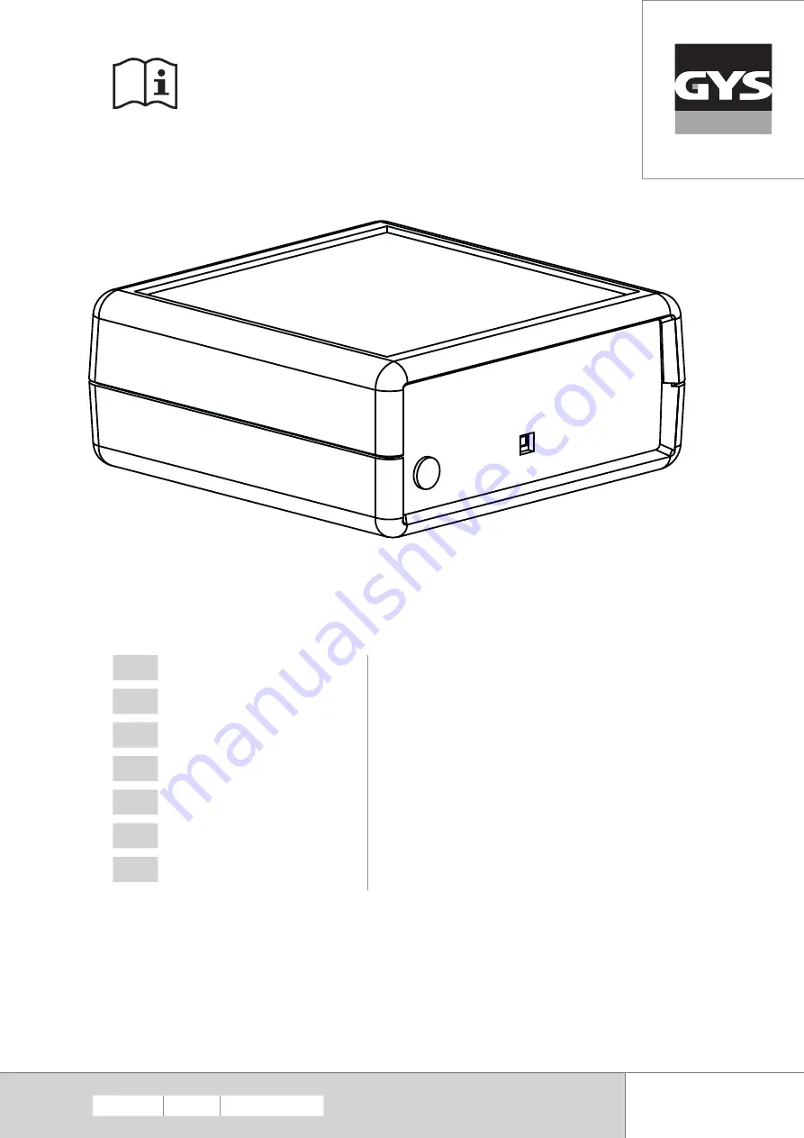 GYS 070837 Manual Download Page 1