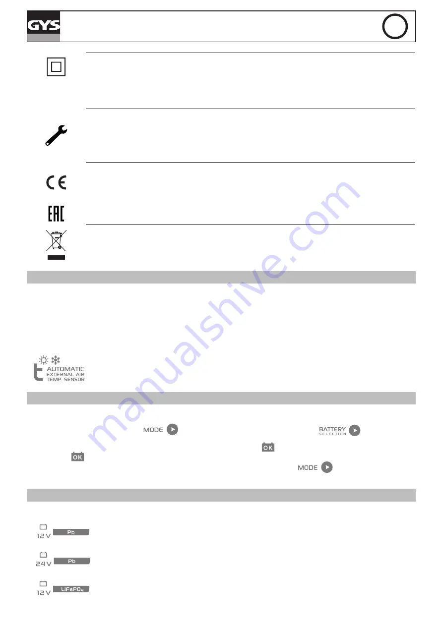 GYS 3154020026049 Manual Download Page 8