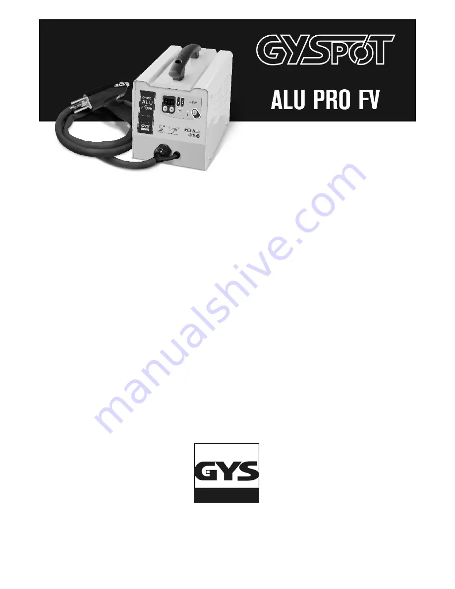 GYS ALU PRO FV User Manual Download Page 1